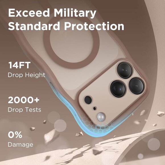 Women Clear Brown Iphone 17 Pro Max Case Full Camera Protection Mag Safe - Picture 6 of 9